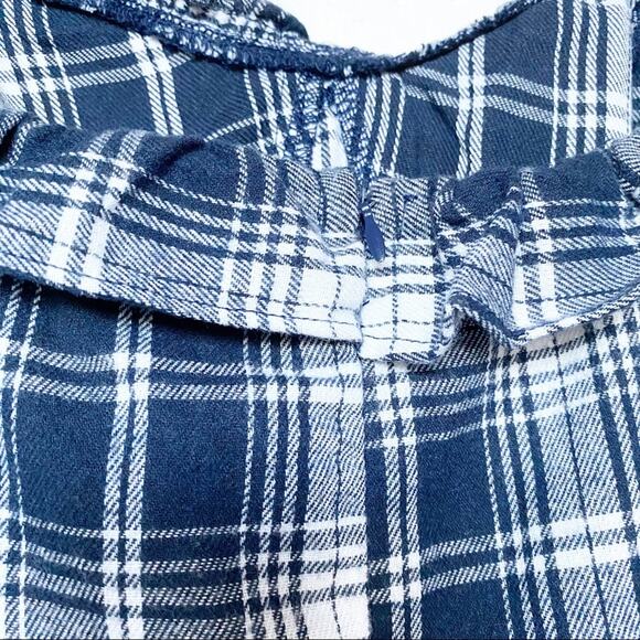 SHEIN Navy and White Plaid Dress with Ruffle Detail Size XS - Picture 8 of 9